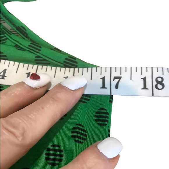 Green Dress with Black Dots Size Medium - Picture 5 of 8